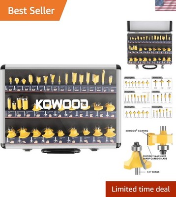 Router Bits Sets of 35B Pieces 1/4 Shank Router Bit Set T Shape Wood Milling ...