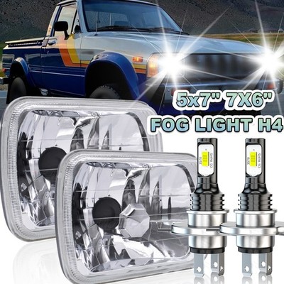 FIT Mazda RX7 1986-1991 4X 5x7'' 7X6 inch LED Headlight Hi/Low Beam H4 Light