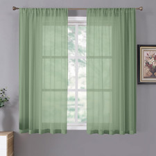 Sheer Curtains Living Room Linen Textured Curtain Sheers Light Filtering Voile R