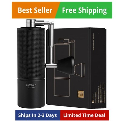 Chestnut C3S Pro Manual Coffee Grinder, Stainless Steel S2C Conical Burr Coff...