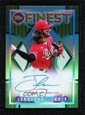 2022 Topps Finest Flashbacks 1995 Aqua Refractor 7/20 Jonathan India Auto 0t6h
