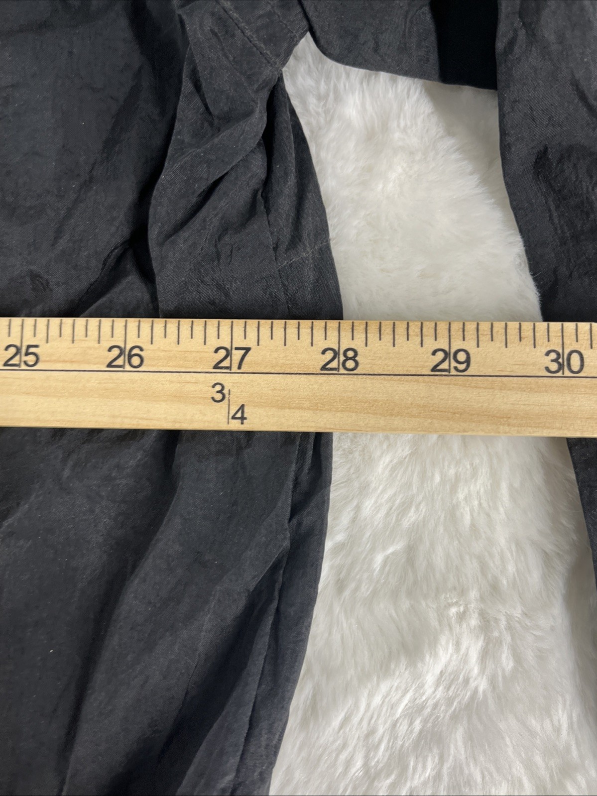 Vintage Reebok Black Full Zip Packable Hood Windbreaker Drawstrings, Size XXL thumbnail 10