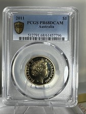 2011 AUSTRALIA 1 DOLLAR PROOF COIN PCGS PR68DCAM.
