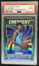 2019-20 Panini Prizm Ja Morant Emergent Green Rookie RC #17 Grizzlies PSA 9