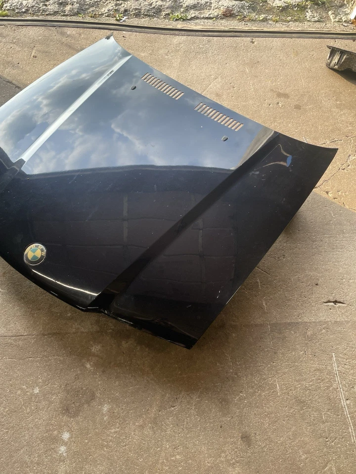 1992-99 E36 Coupe Hood Bonnnet Panel Black OEM - Image 3 of 4