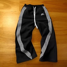 baggy Y2k streetwear sweatpants with white stripes wide leg comfy pants