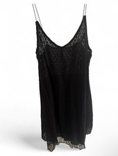 Vintage Intimately Free People Black Lace Slip Dress
