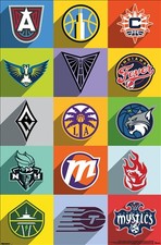 WNBA BASKETBALL TEAM LOGOS ALL 15 TEAMS 2026 Official 22x34 Wall POSTER