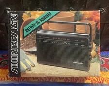 VTG NEW NOS Soundesign AM/FM Portable Antenna Radio Black Model 2224 BLK