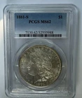1881 - S PCGS Morgan Silver Dollar MS62