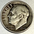 1949-D Roosevelt Dime - Circulated Condition - 90% Silver - US Coin - 2060