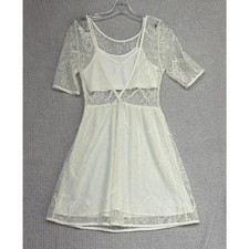 Minkpink Women's 1/2 Sleeve White Lace Formal Dress Size XS #64118