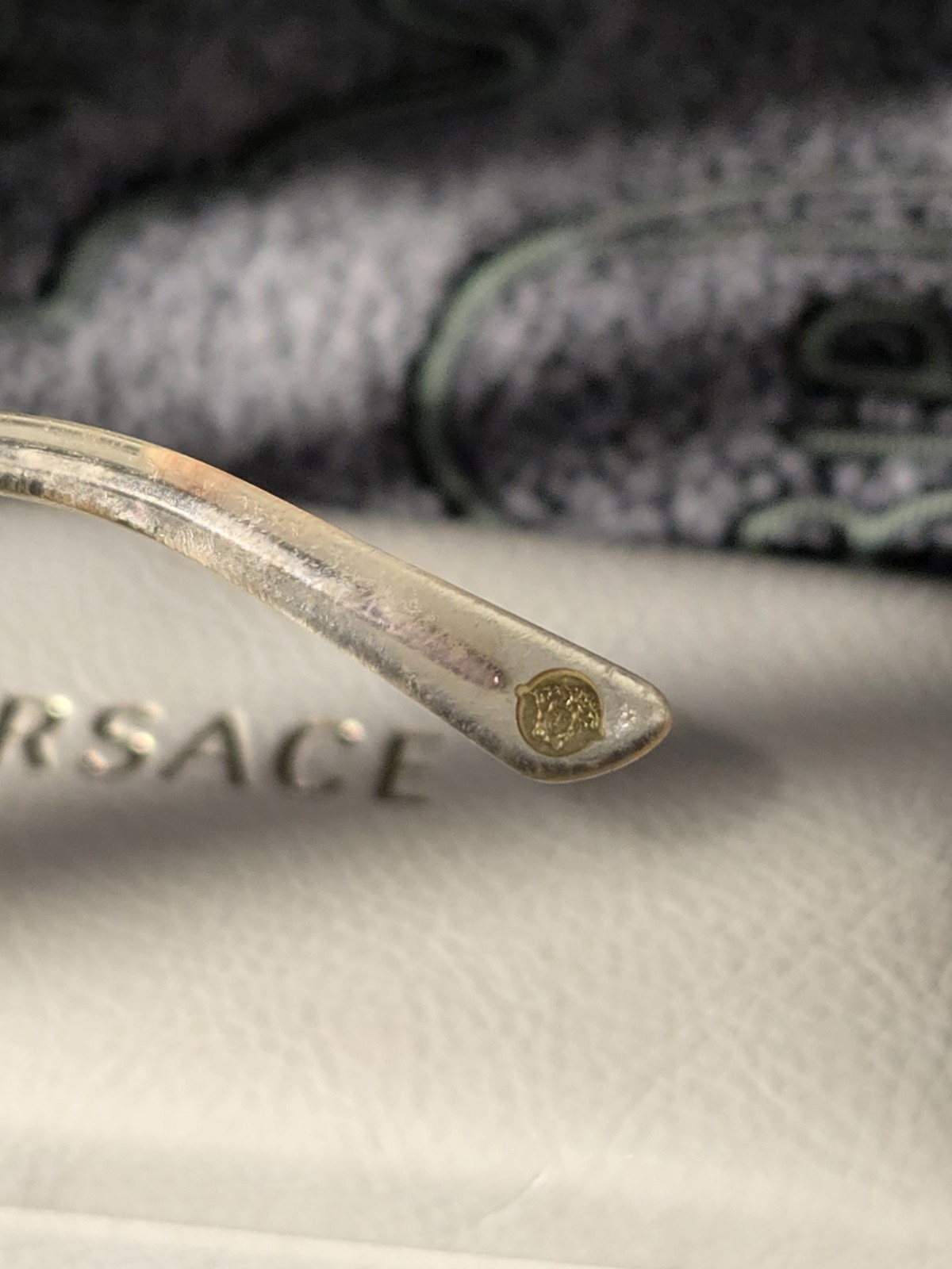 Versace Eyeglasses Frames With Medusa Logo And Case thumbnail 6