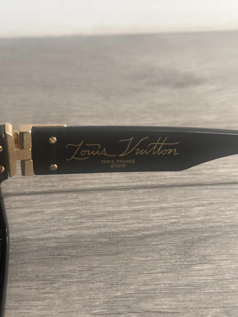 Louis Vuitton 1.1 Millionaire Square Sonnenbrille Schwarz Gold Gebraucht Herren Z1165E