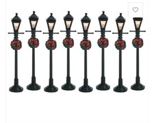 Lemax Christmas village. Battery operated 8 LED lights light post lamp BNIP