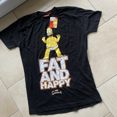 Neu the Simpsons shirt 90s Matt Groening Comic Design fat and happy Original