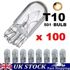 100x T10 501 Bulbs 12v 5W sidelight Capless Number Plate w5w Halogen Car Bulb