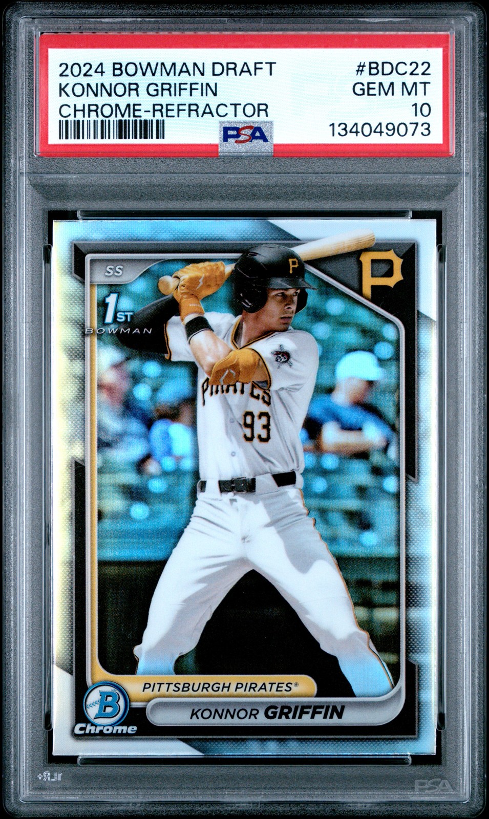 2024 BOWMAN DRAFT CHROME-REFRACTOR #BDC22 KONNOR GRIFFIN PSA 10
