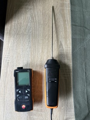 Testo 110 0560 0110 Temperaturmessgerät + Tauch/ Einstechfühler 0618 0073 PT100