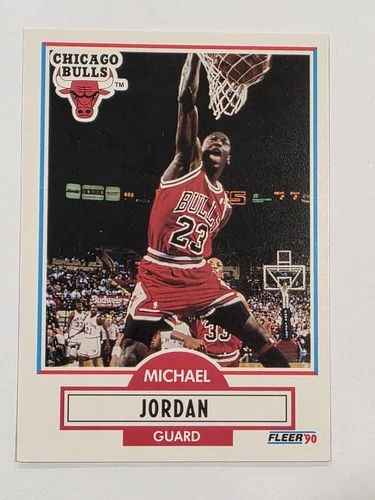 Michael Jordan 1990 Fleer Card #26 ERROR CARD (no line above stats) HOF MINT$$$$