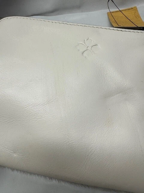 Bolso sin asas Patricia Nash Cassini metálico blanco pantorrilla*Nuevo con marcas Foto 3 de 4