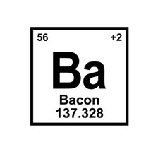 4 inch Bacon Love Element Decal Window Sticker Car Decor Periodic Table Science