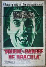 DRACULA  TASTE THE BLOOD rare ARGENTINIAN movie poster 1970 HAMMER HORROR