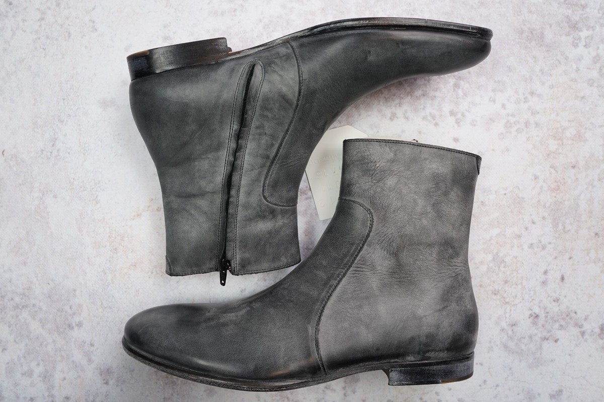 Maison Margiela x H&M Side Zip Boots Black Distressed Boots