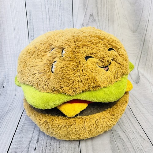 Squishable Hamburger Plush Smiling Face 