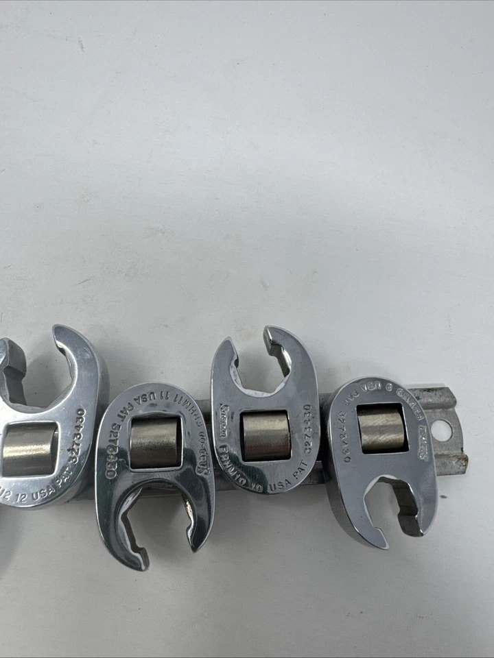 NICE Snap On 10Pc Metric 3/8 Drive Flare Nut Crowfoot Wrench Set 9MM 18MM 6Pt Dr - Image 4 of 4