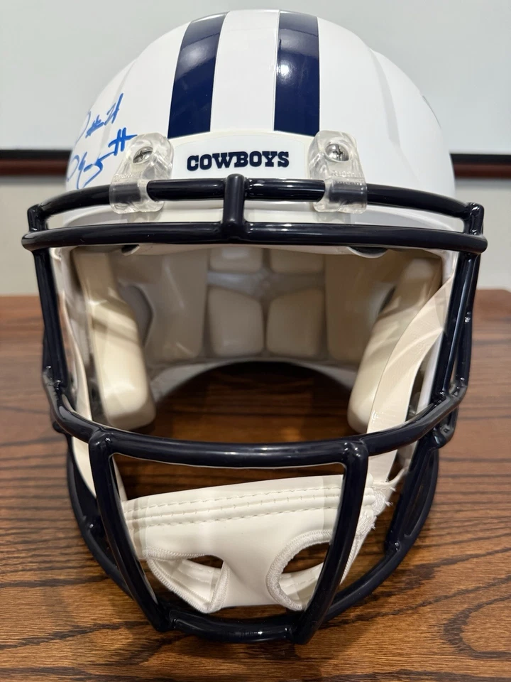 Casco auténtico Beckett firmado por Ezekiel Elliott Dallas Cowboys tamaño completo  Foto 2 de 4