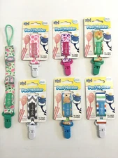 2 pk PBNJ Paci Holder Fasten Strap Clip Pacifier Binky Baby Infant