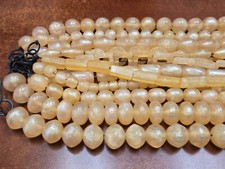 12 STRANDS ASSORT SHAPE PEACH RESIN BEADING BEADS 16" BD-523