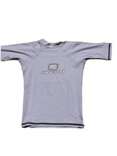 RipCurl Girl  s Sz 10 Surf/Swim Short Sleeve Rashguard White 