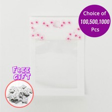 5x7in White Glossy Mylar Flat Zip Seal Bag w/ Window  Printing  Desiccant