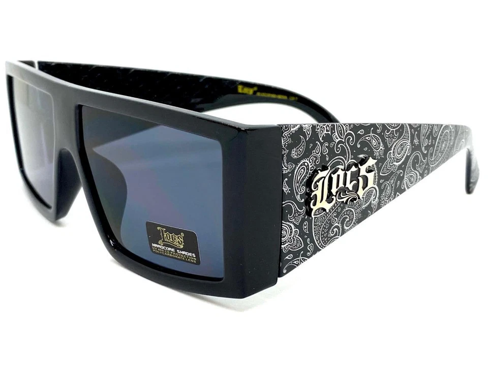 Hombre Moto Biker Resistente Gánster Locs Gafas Grande Negro Bandana Marco - Imagen 4 de 4