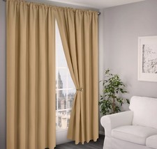 Luxury Taped Curtains Ready Made Pencil Pleated Thermal Blue Silver Green Cream
