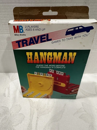 Vintage 1987 ~ Hangman Travel Board Game ~ Milton Bradley ~ Model 4812 Complete
