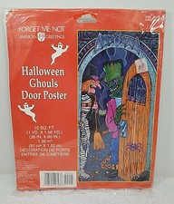 1 NOS American Greetings Forget Me Not Halloween Ghouls Door Poster - 36" x 60"