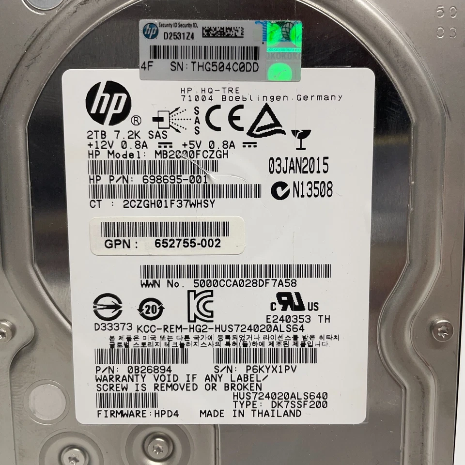 Seagate MB2000FCZGH 2TB 3.5" FC 7200RPM HP 698695-001 Enterprise HDD - Image 3 of 4