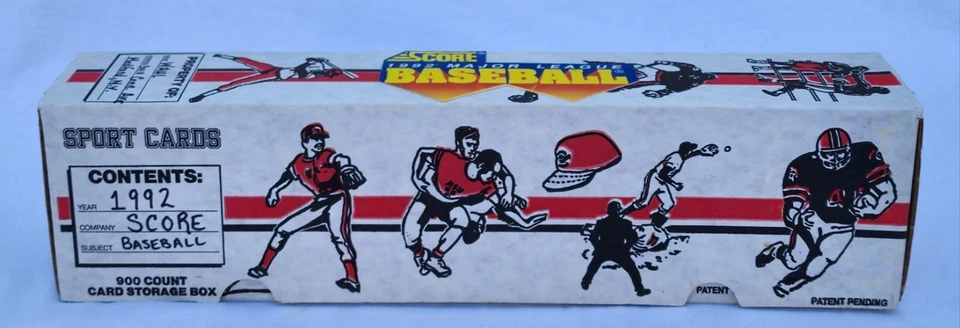 Tarjetas coleccionables deportivas MLB 1992 Score Baseball Series 1 caja de 900 quilates 1-440 con dobles Foto 4 de 4