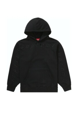 FW21 Supreme Raised Embroidery Hooded Sweatshirt - フーディ Supreme Raised Embroidery Hooded Sweatshirt (FW21) - $158
