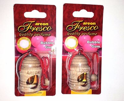 2x Areon Fresco Bubble Gum Auto Aroma Parfüm Baum Lufterfrischer HOME OFFICE