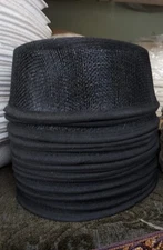 6 in by 2 in Black Pillbox Hat Form