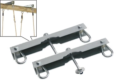 LOGGYLAND 2er Set Haken für Doppelsitz- Schaukeln Rundholz Ø 9-12 cm und 9x9 cm Kantholz