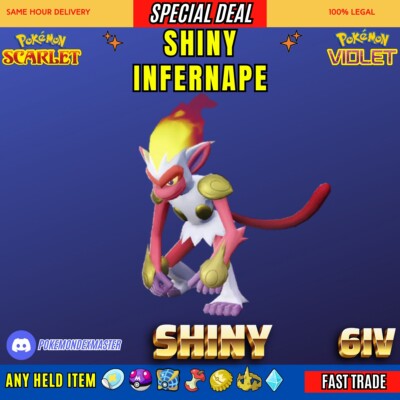 Pokemon Scarlet And Violet -  SHINY INFERNAPE  6IV  45496598211| eBay