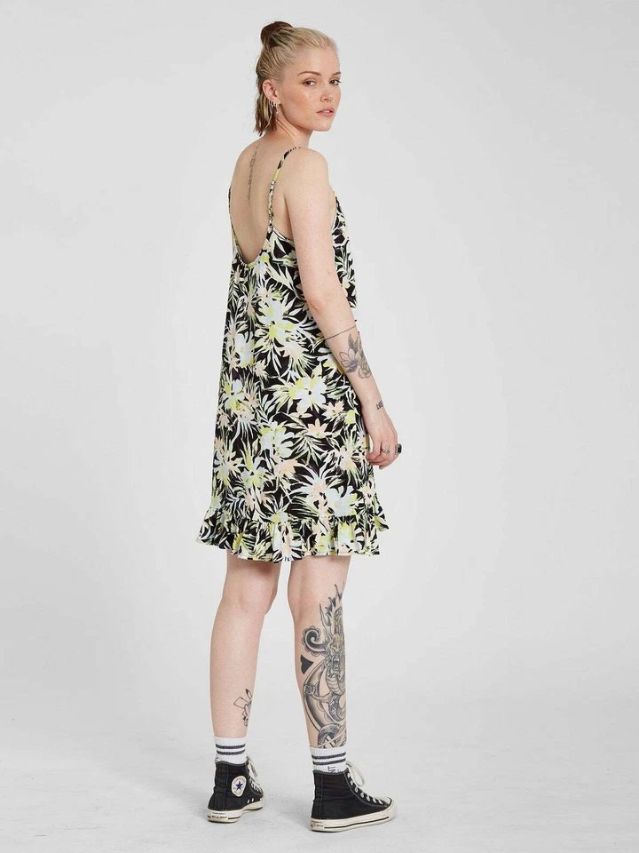 -55% +🚚 en 24h 🎁 VOLCOM 👍ROBE Tailles ✔S ✔M modèle THATS MY TYPE - LIME - Photo 2/4