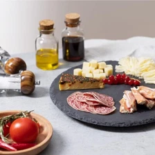 Slate Lazy Susan Rotating Charcuterie Board Cheese Platter Boska Holland