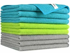 AIDEA Microfiber Cleaning Cloths-8PK Softer Highly Absorbent Streak & Lint Free