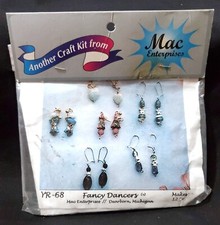 Fancy Dancers beaded EARRINGS CRAFT KIT jewelry making 12 pairs dangle beads DIY